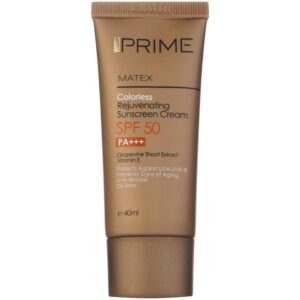 خریدکرم ضدآفتاب بدون رنگ پریم مدل Anti Aging SPF 50 حجم 40 میلی لیتر