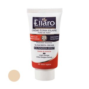 خریدکرم ضد آفتاب رنگی الارو SPF25 سری Foundation Effect مدل Light Beige مناسب انواع پوست حجم 40 میلی لیتر