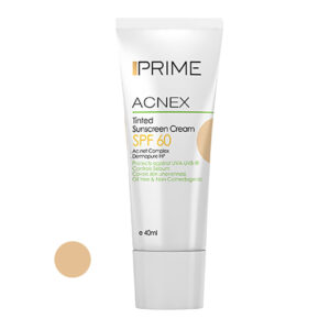 خریدکرم ضد آفتاب رنگی پریم مدل Acnex SPF 60 مناسب پوست های چرب حجم 40 میلی لیتر