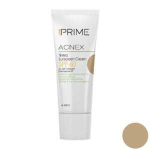 خریدکرم ضد آفتاب رنگی پریم مدل Acnex Tinted SPF 60 مناسب پوست چرب حجم 40 میلی لیتر