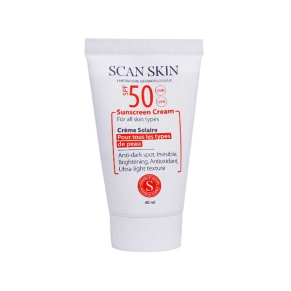 خریدکرم ضد آفتاب و ضد لک بی رنگ اسکن اسکین مدل SPF50 مناسب انواع پوست حجم 40 میلی لیتر