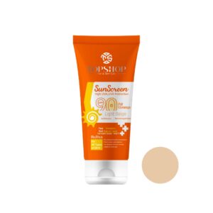 خریدکرم ضد آفتاب رنگی تاپ شاپ مدل Light Beige SPF 90 مناسب انواع پوست حجم 50 میلی لیتر