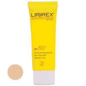 خریدکرم ضد آفتاب رنگی لیپورکس SPF50 مدل SP.DS.02 مناسب پوست های حساس حجم 40 میلی لیتر