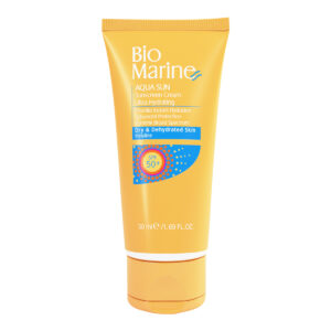 خریدکرم ضد آفتاب بی رنگ بایومارین SPF50 مدل AQUA SUN مناسب پوست های خشک حجم 50 میلی لیتر