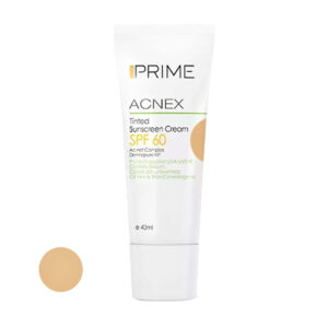 خریدکرم ضد آفتاب رنگی پریم SPF60 مدل Acnex مناسب پوست های چرب حجم 40 میلی لیتر