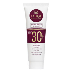 خریدکرم ضدآفتاب بی رنگ ایلابرت +SPF30 مدل ضد لک 30 پلاس مناسب پوست های معمولی و چرب حجم 40 میلی لیتر