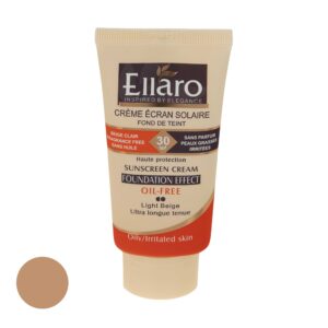 خریدکرم ضد آفتاب رنگی الارو SPF30 سری Foundation Effect مدل Light Beige مناسب پوست های چرب حجم 40 میلی لیتر