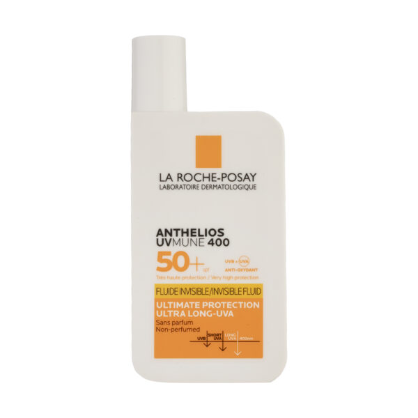 خریدفلوئید ضد آفتاب بی رنگ لاروش پوزای +SPF50 مدل UVMune400 مناسب انواع پوست حجم 50 میلی لیتر