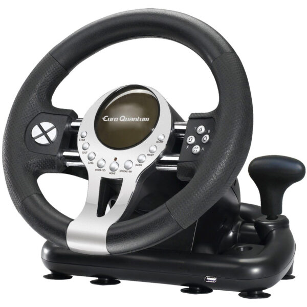 خرید فرمان بازی یورو کوانتم مدل E-Q-RACING WHEEL مناسب برای PS4-XBOXONES-PC-PS3-SWITCH