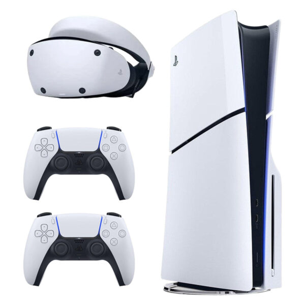 خریدکنسول بازی سونی مدل PlayStation 5 Slim ظرفیت 1 ترابایت ریجن 2016A اروپا به همراه دسته اضافی و هدست VR2